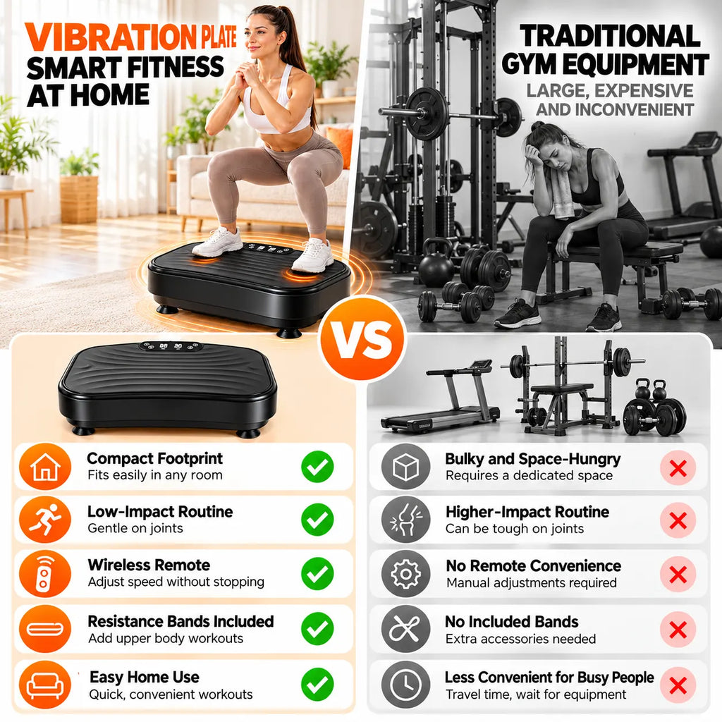 Whole Body Vibration Plate Exercise Machine – 99 Speed Levels, 5 Preset Programs, Resistance Bands Included, Supports 330 lbs, Quiet Vibration Platform for Home Fitness, Toning & Recovery